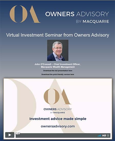 Live stream of the Owners Advisory Seminar for Macquarie Bank