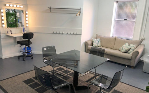 live stream studio dressing room